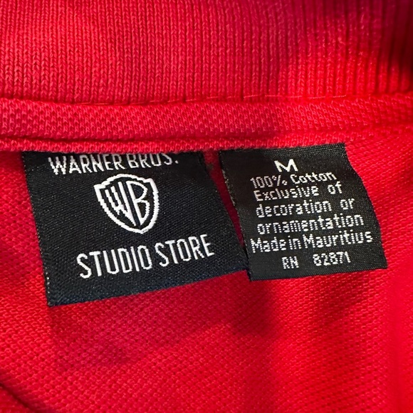 VTG 90s Mens Sz: M Warner Bros Studio Bugs Bunny Polo Shirt Red Looney Tunes. - Picture 6 of 10
